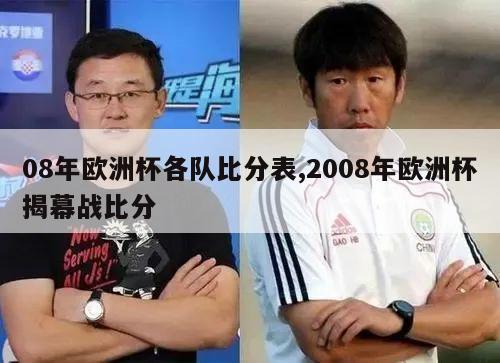 08年欧洲杯各队比分表,2008年欧洲杯揭幕战比分